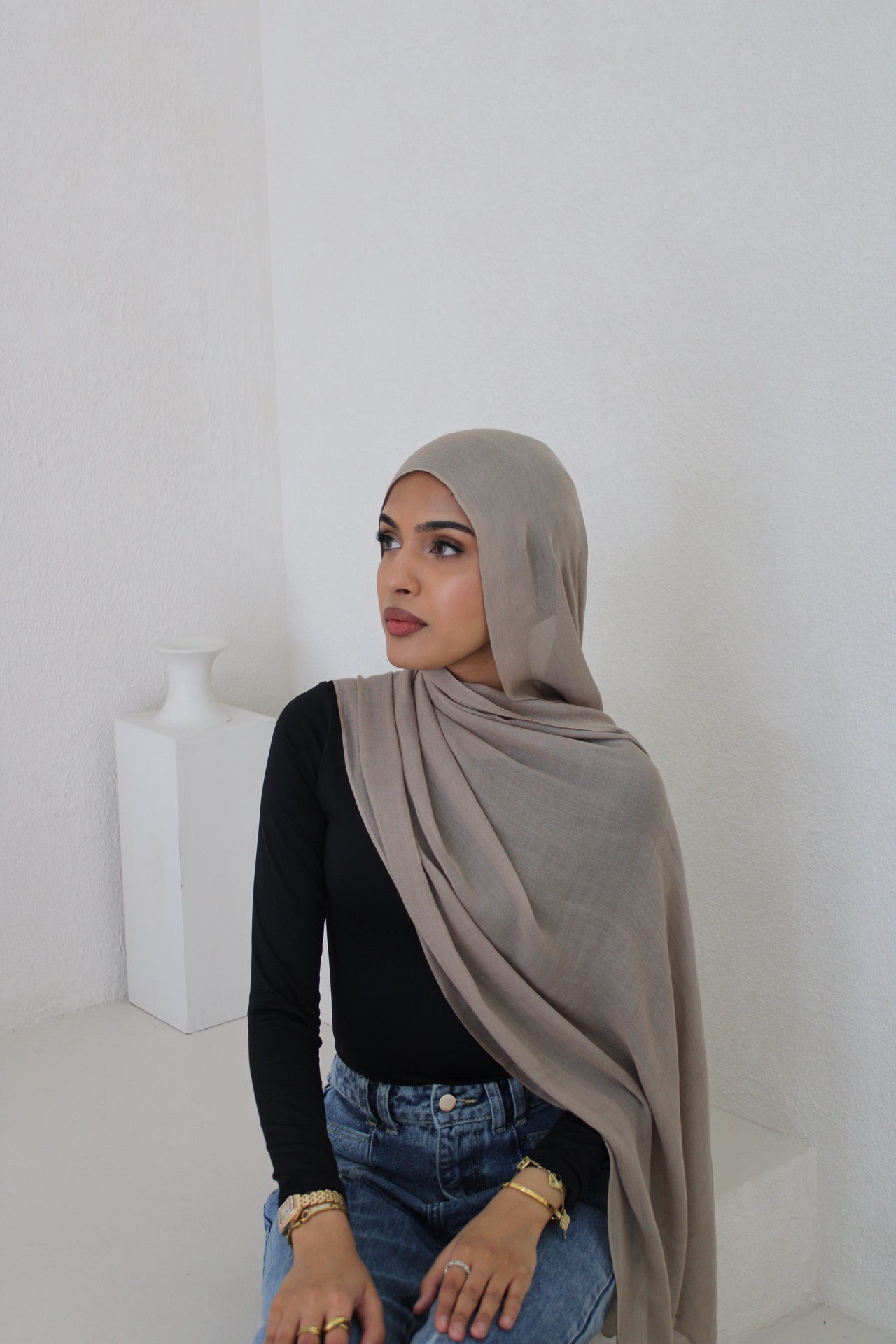 Taupe Modal Hijab