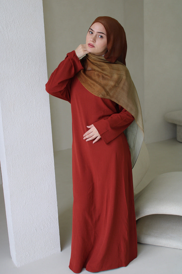 Zahra Dress Brick Red