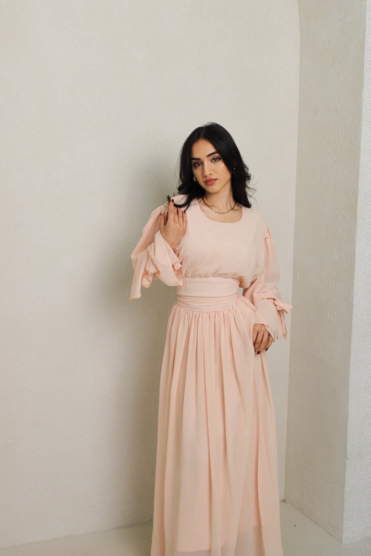 Liyana Dress Peach Blush