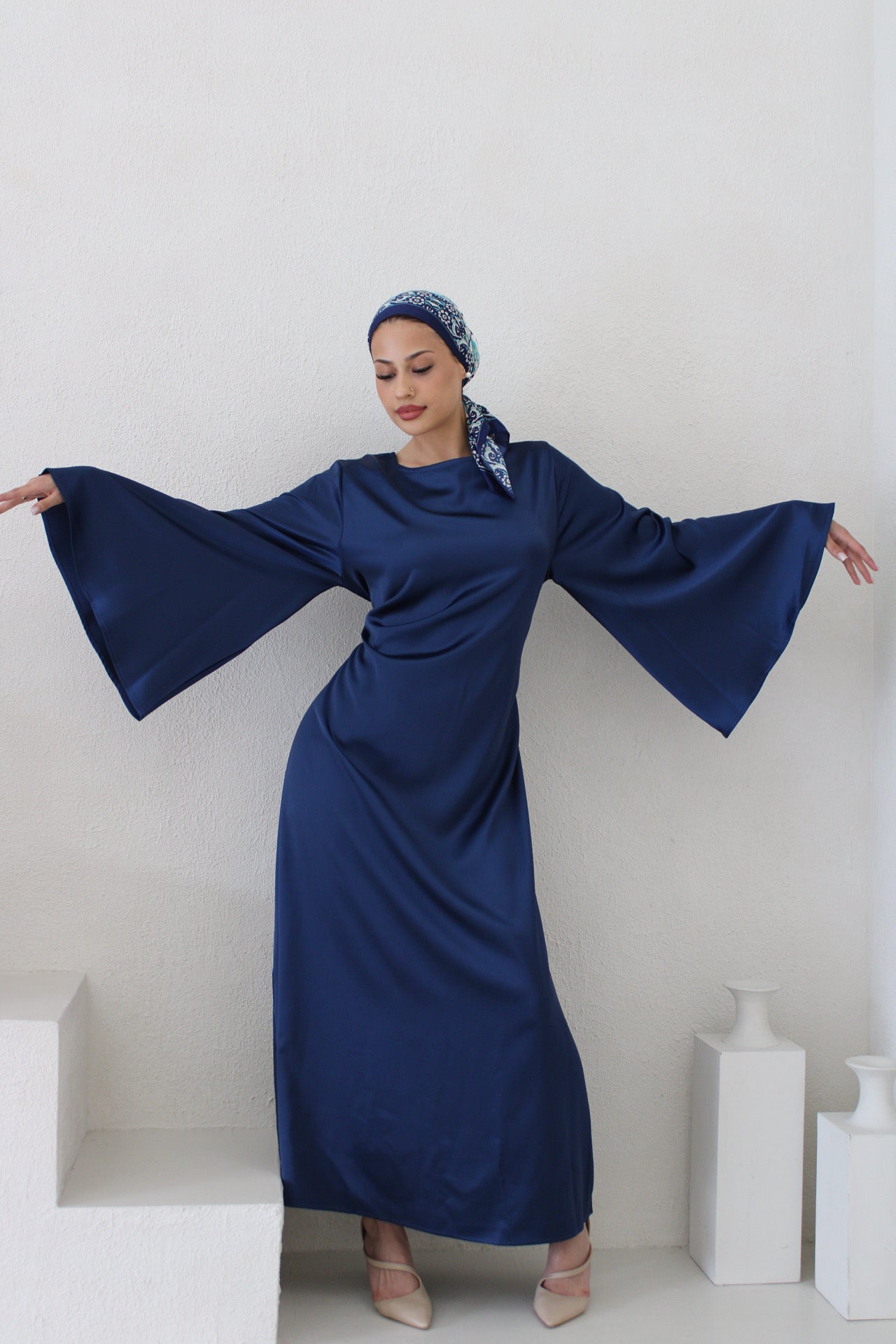 Amirah Dress Navy Blue