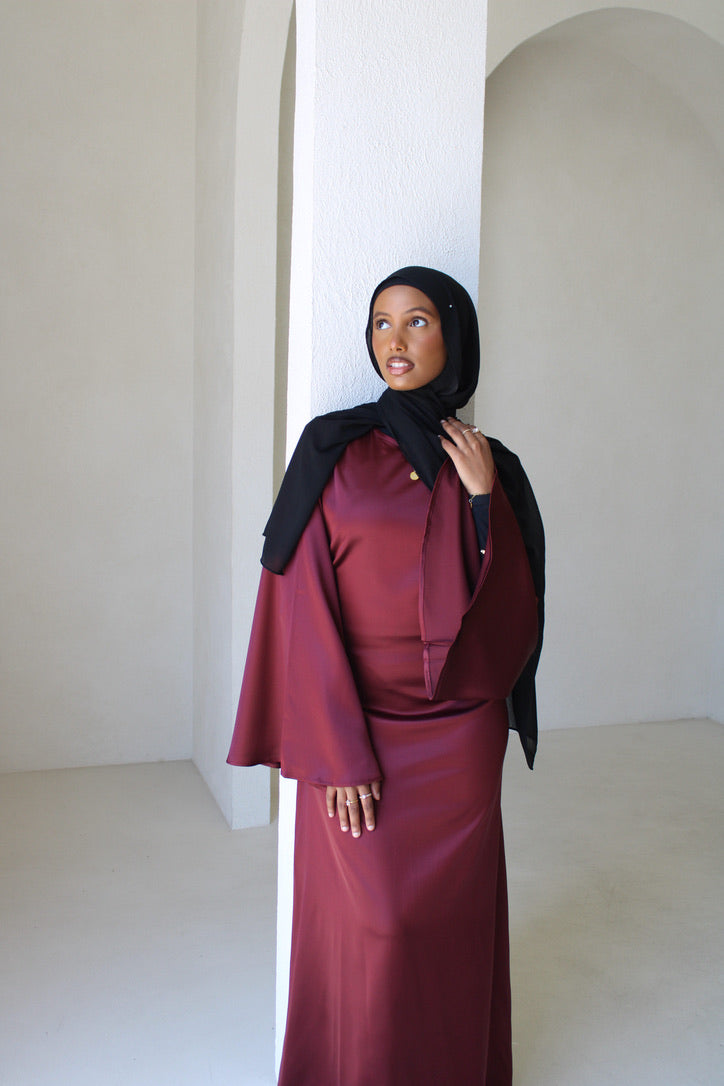 Amirah Dress Burgundy