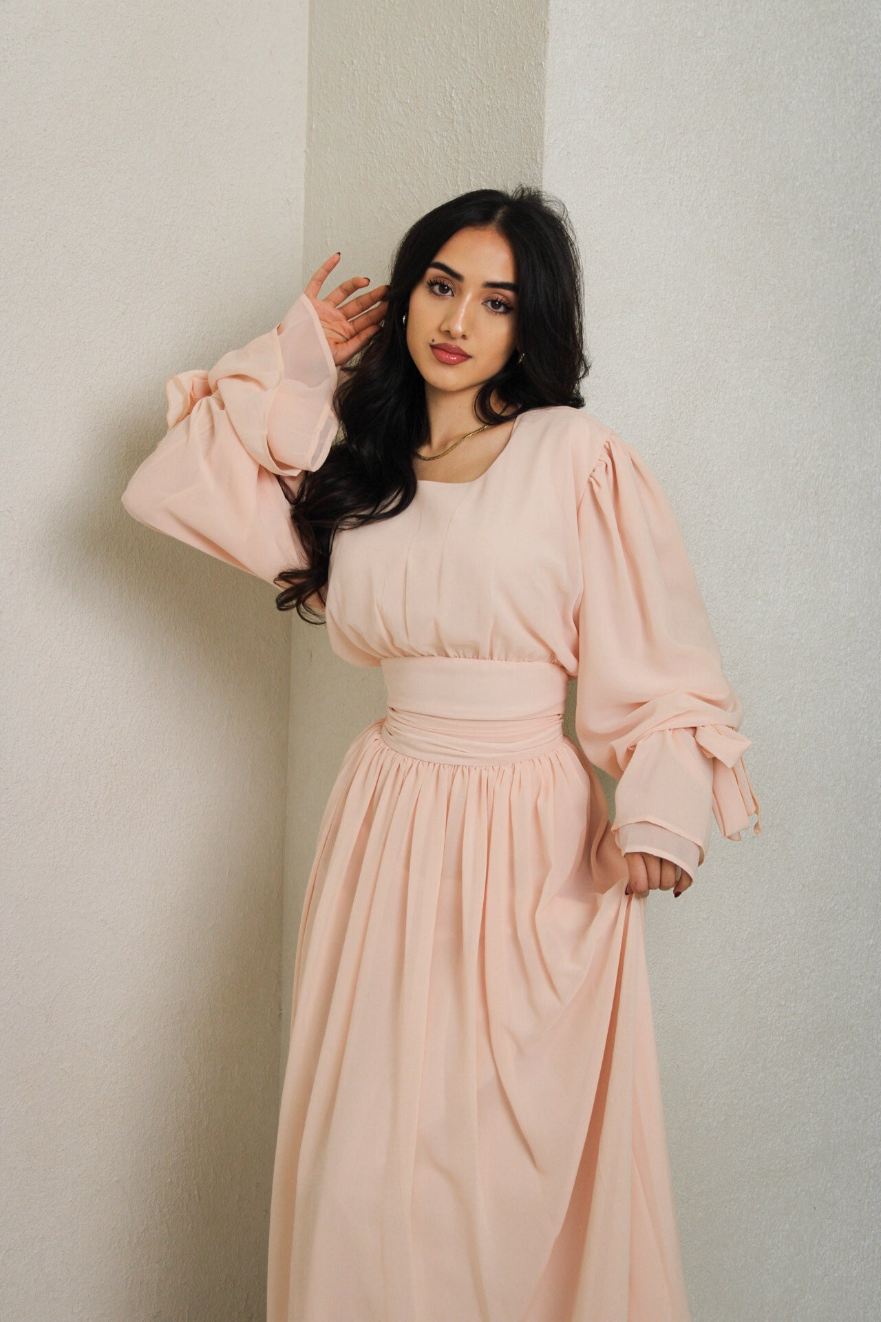 Liyana Dress Peach Blush