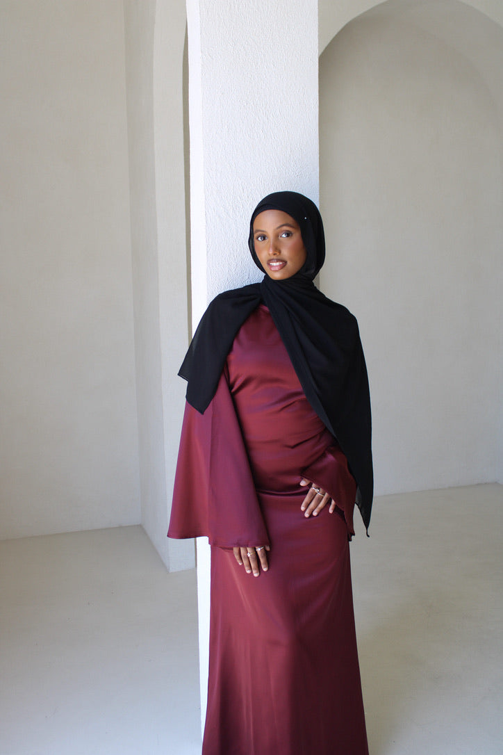 Amirah Dress Burgundy