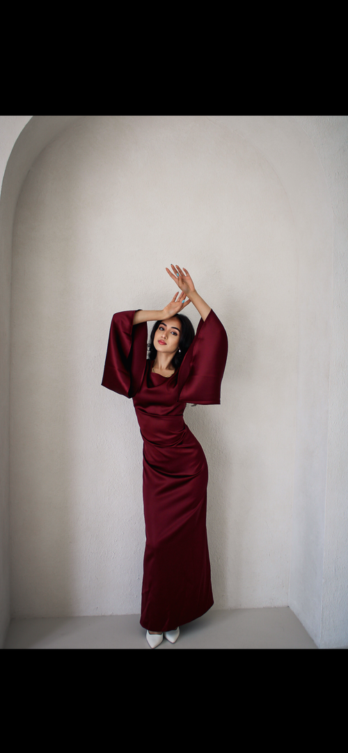 Amirah Dress Burgundy