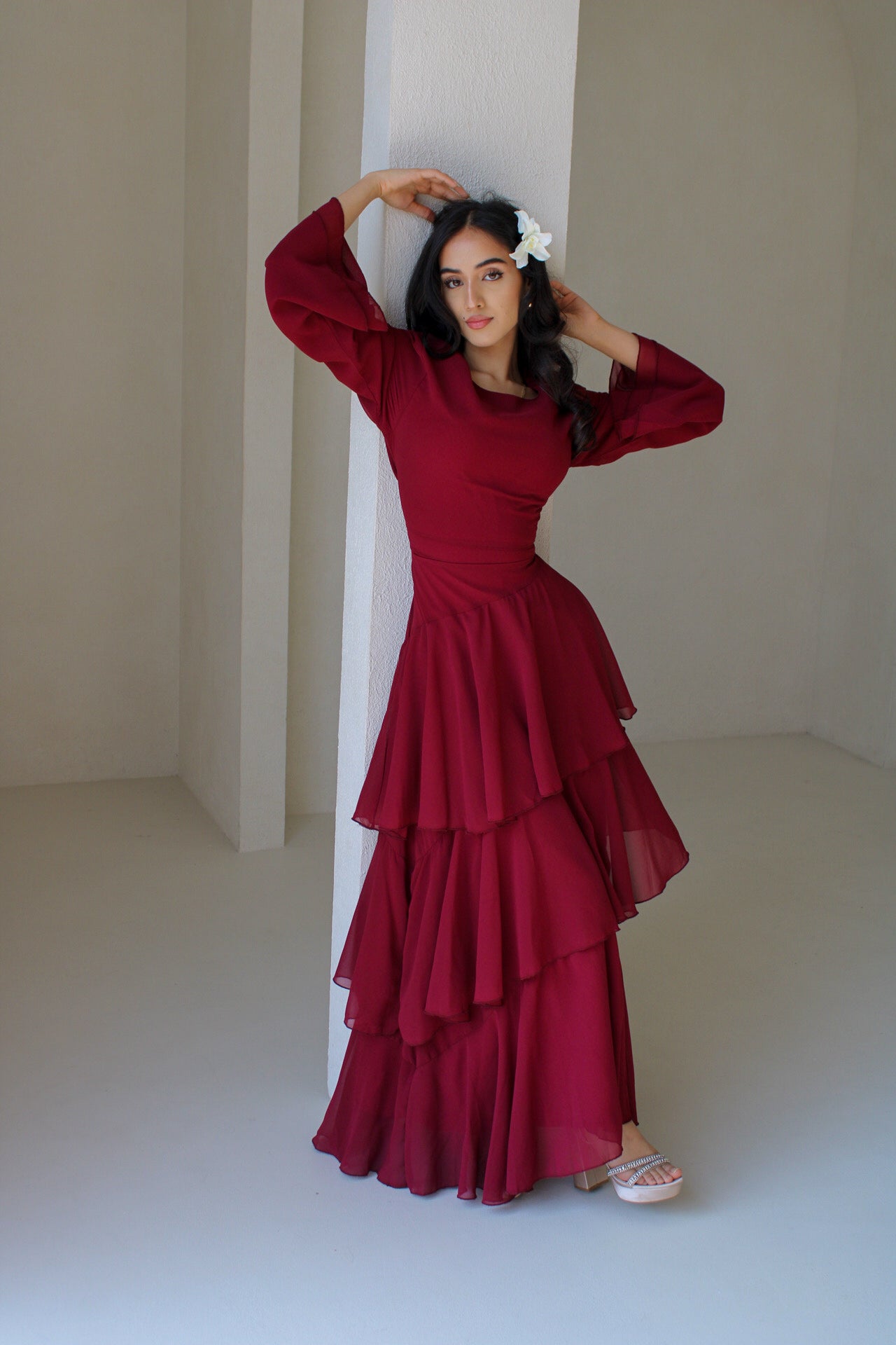 Sorina Dress Burgundy