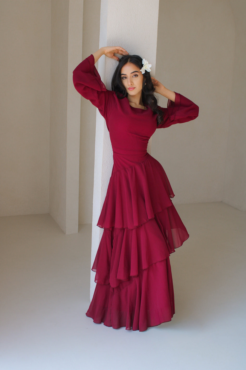 Sorina Dress Burgundy Preorder
