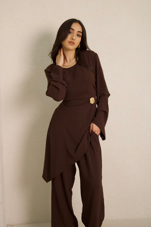 Asymmetrical Set Brown