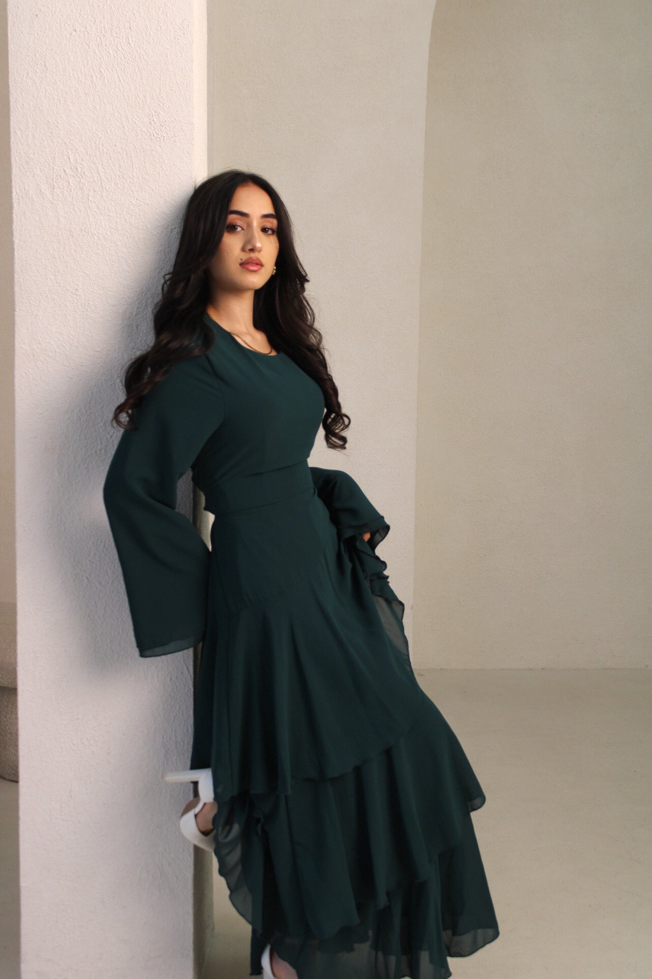 Sorina Dress Emerald Green