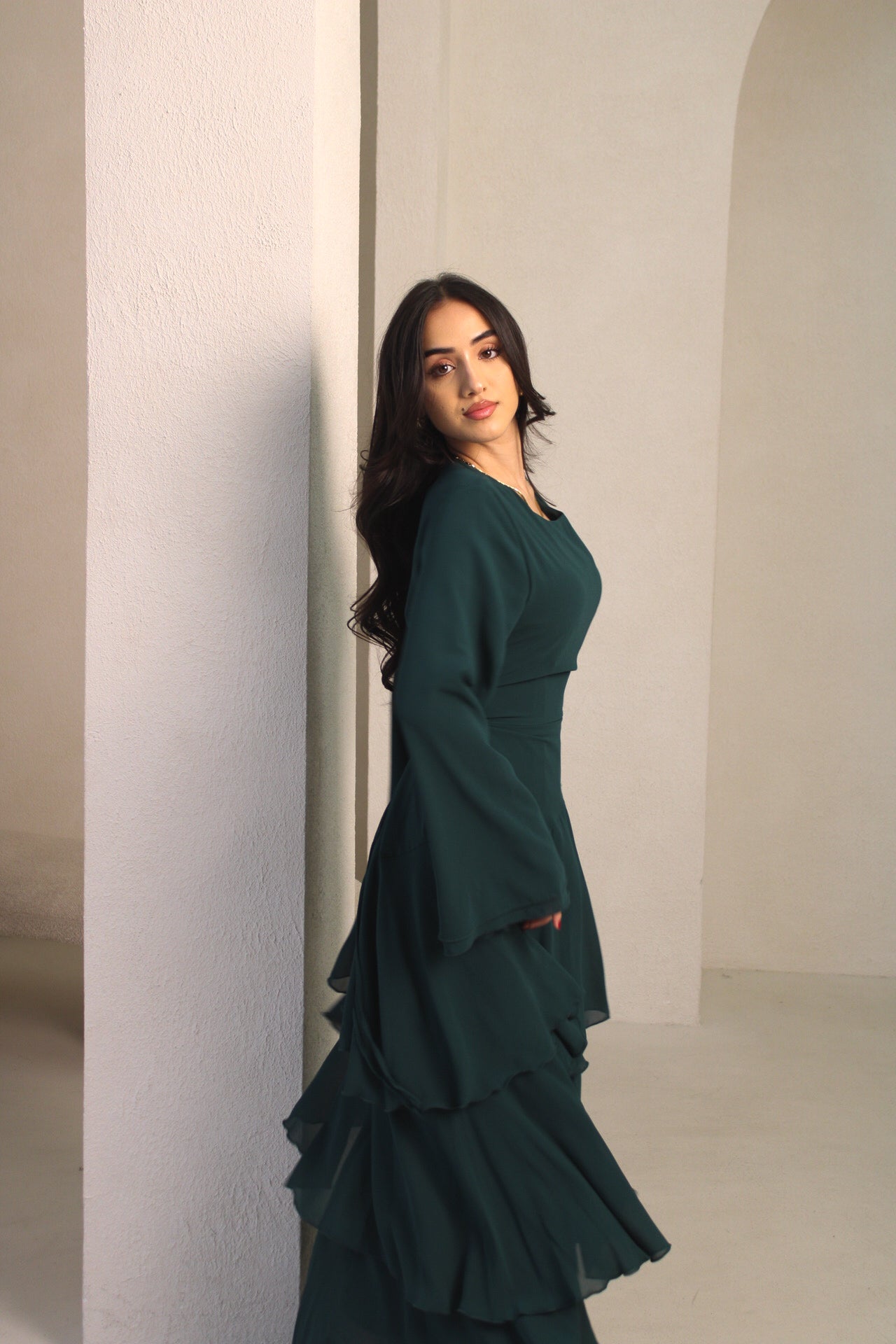 Sorina Dress Emerald Green