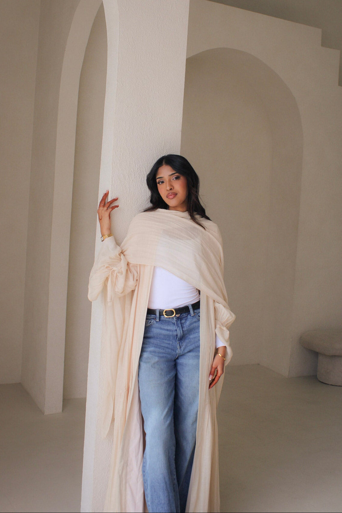 Seraya Abaya Beige