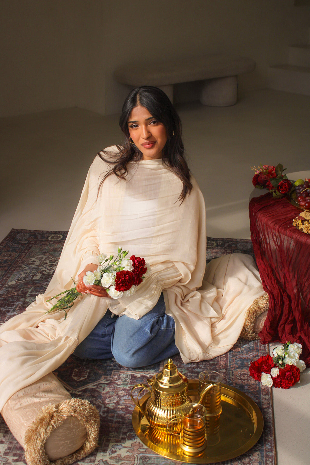 Seraya Abaya Beige