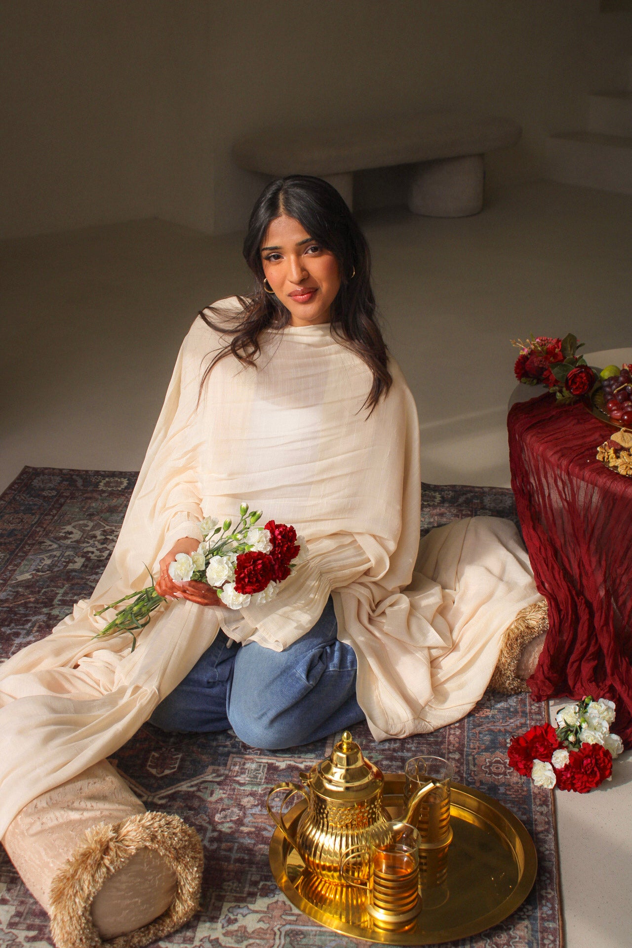 Seraya Abaya Beige