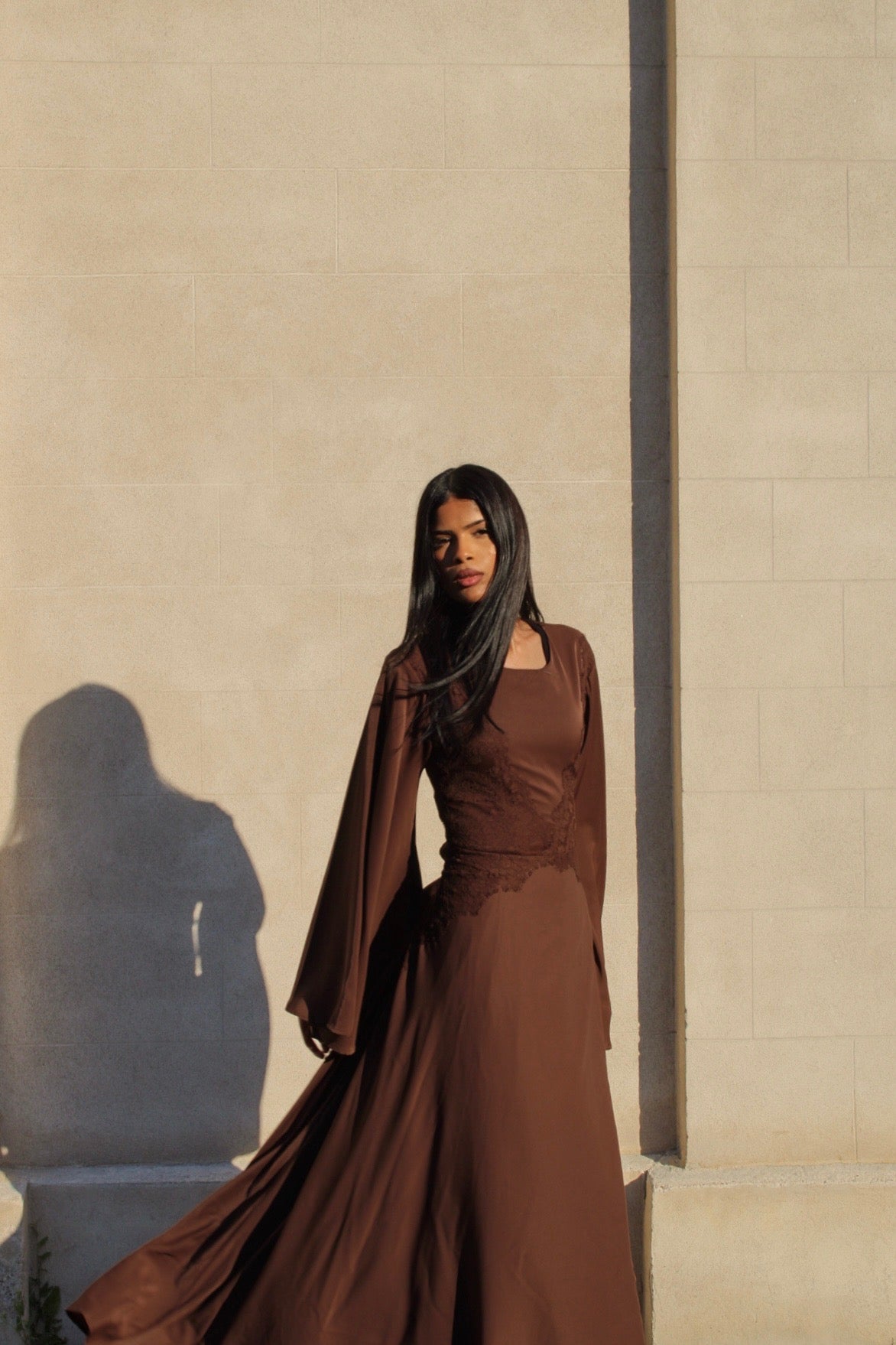 Brown Lace Dress