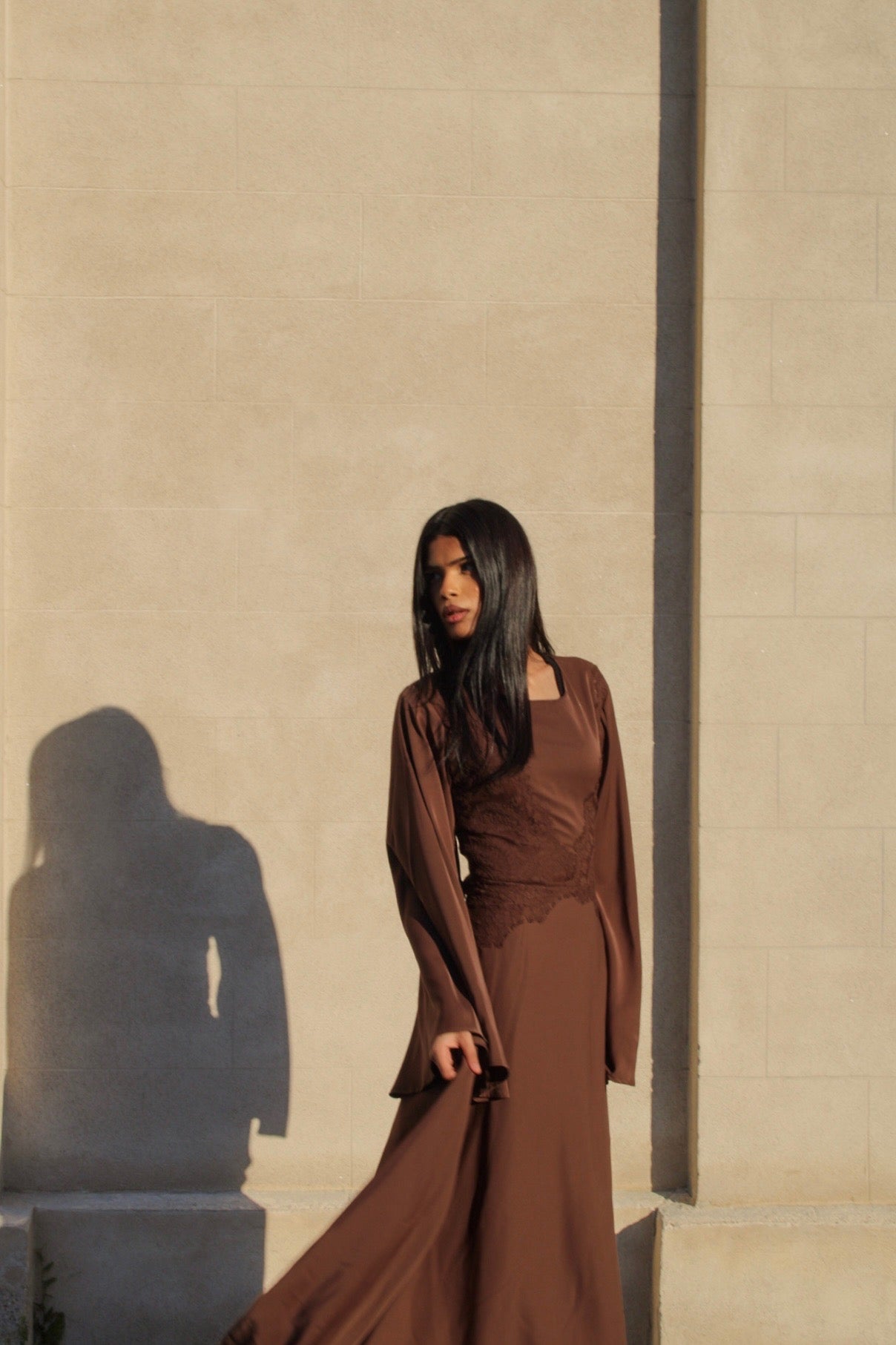 Brown Lace Dress